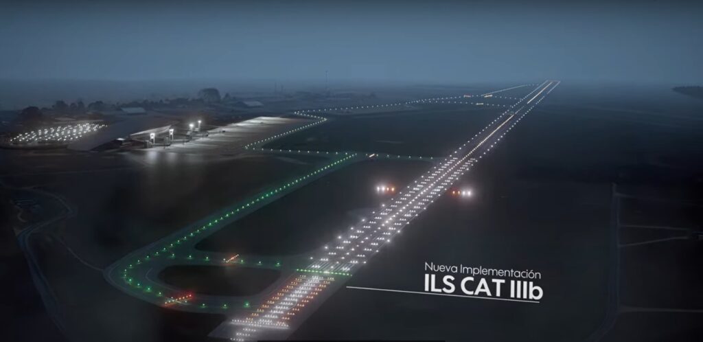 Balizamiento con luces Led en pista de aterrizaje